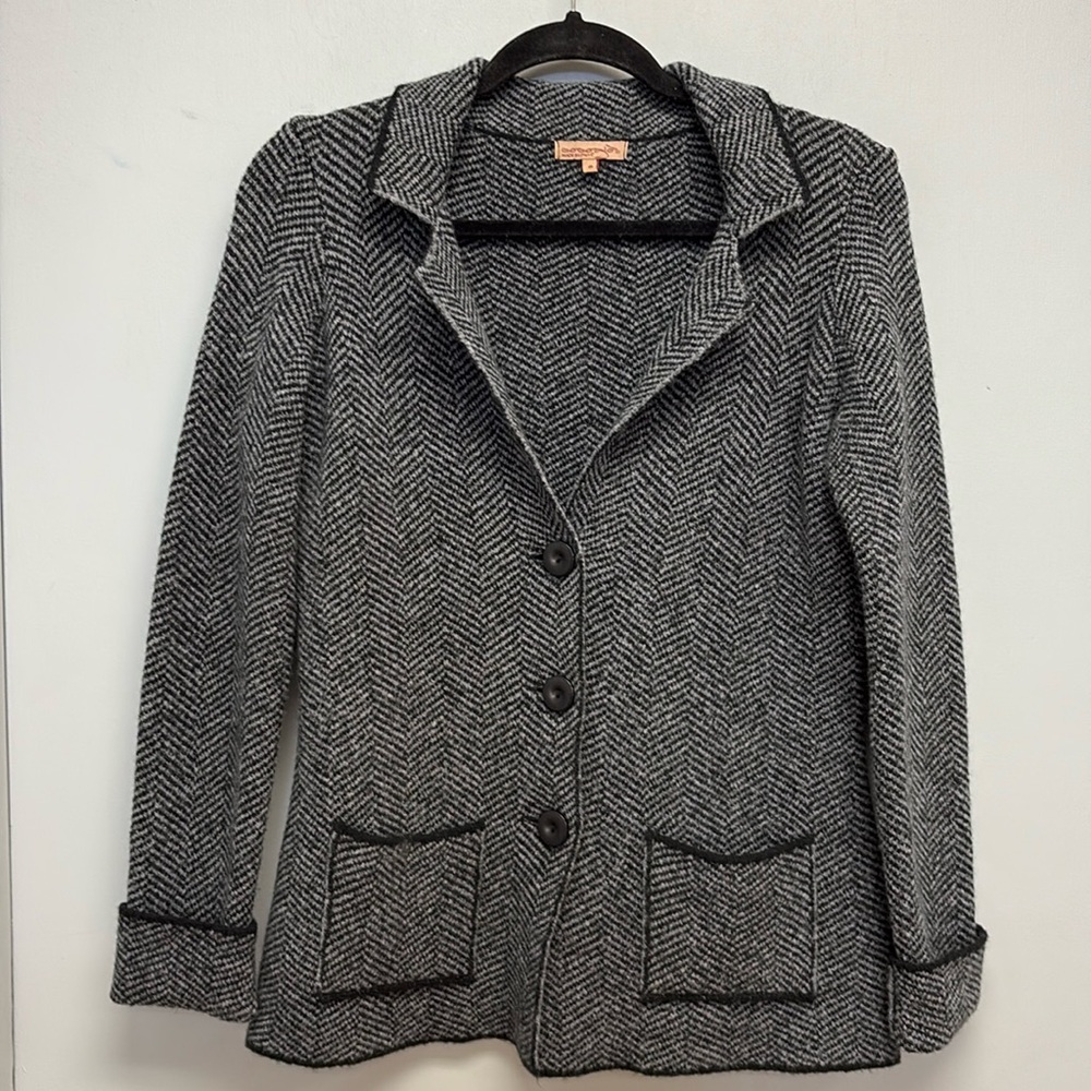 COCOGIO Italy Wool Blend Cardigan Blazer Size Small